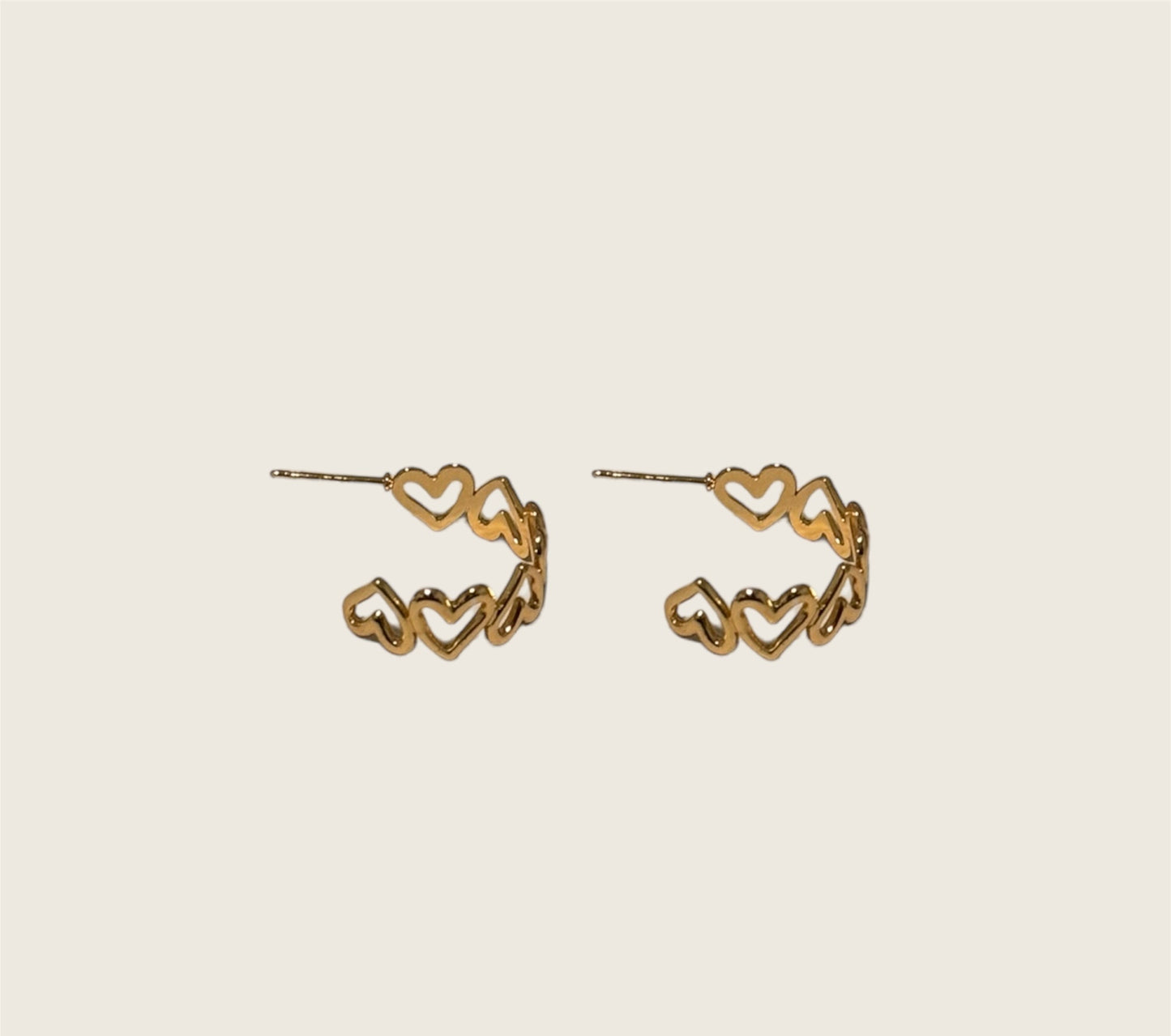 Gold Amore Hoops