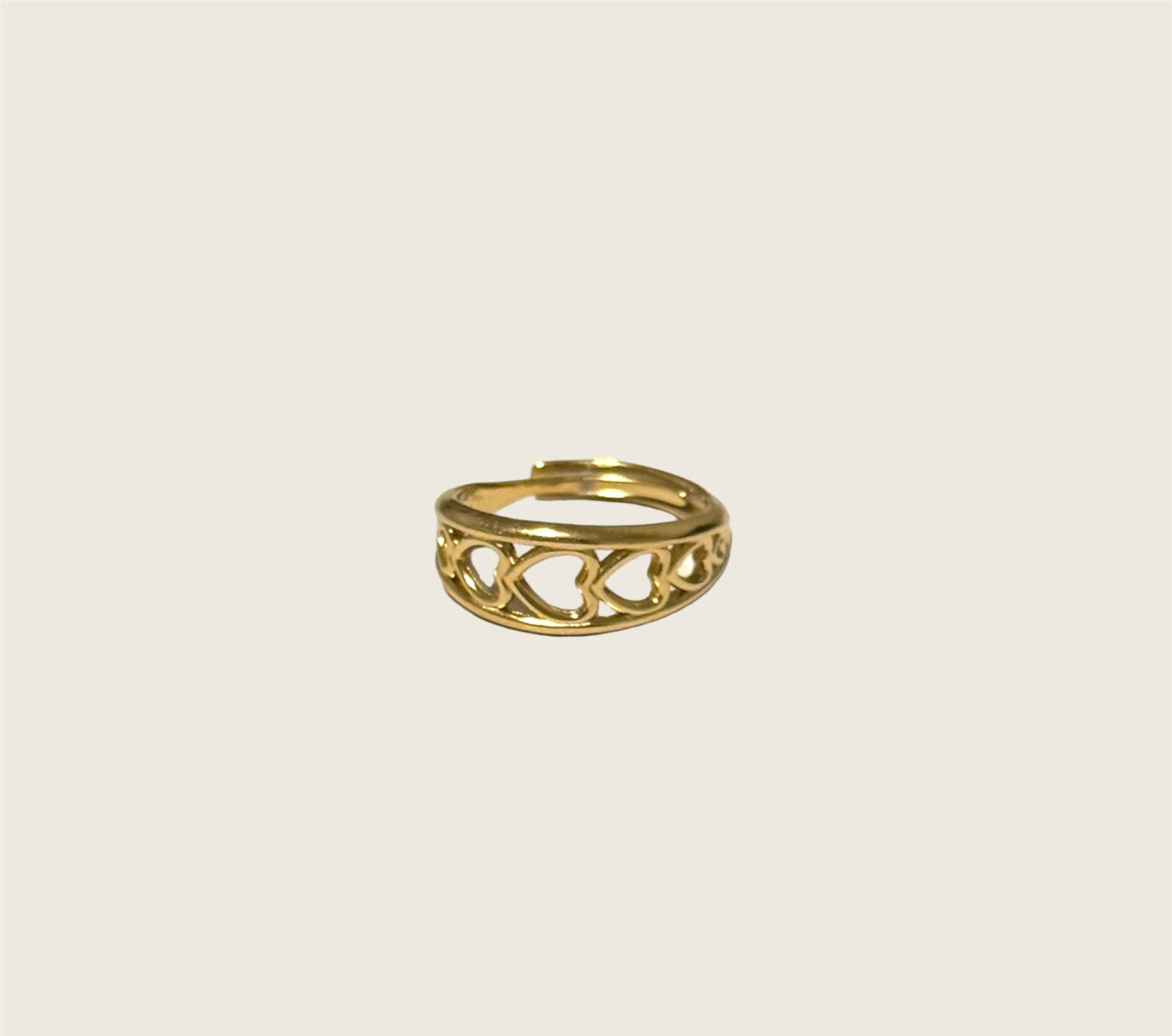 Golden Hearts Ring