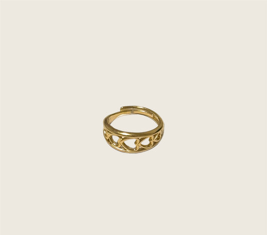 Golden Hearts Ring