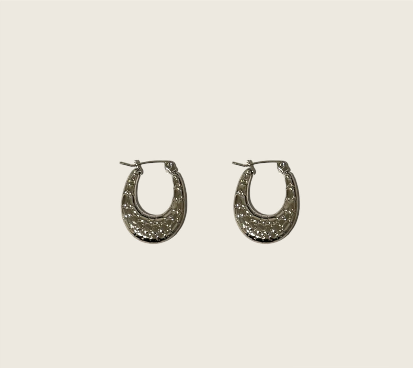 Silver Scaled Hoops