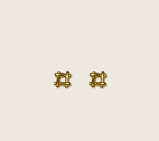 Gold Waffled Studs