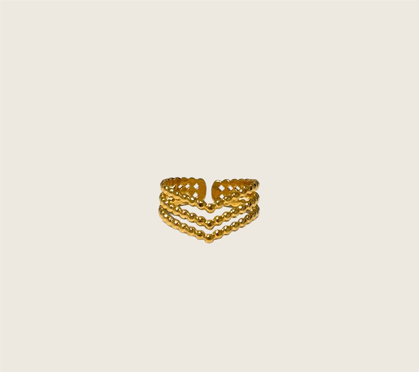 Gold Chevron Ring