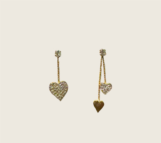 Asymmetrical Heart Earrings